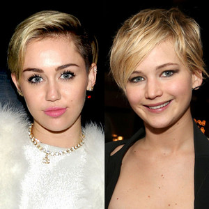 Jennifer Lawrence, Miley Cyrus Jennifer Lawrence, Miley Cyrus